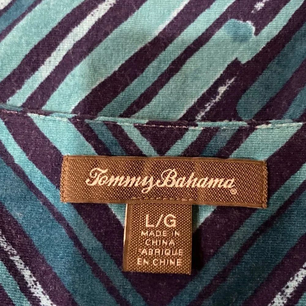 Tommy Bahama V-Neck Long-Sleeve Dress Size Large